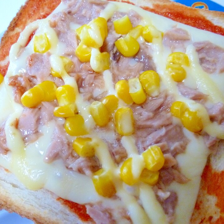 ツナ*コーンのチーズトースト♡